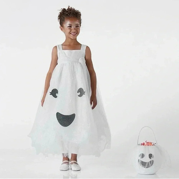 Halloween Girls Light-Up Ghost Tutu Dress Costume-NWT-Size 7/8-Pottery Barn Kids - Picture 4 of 9